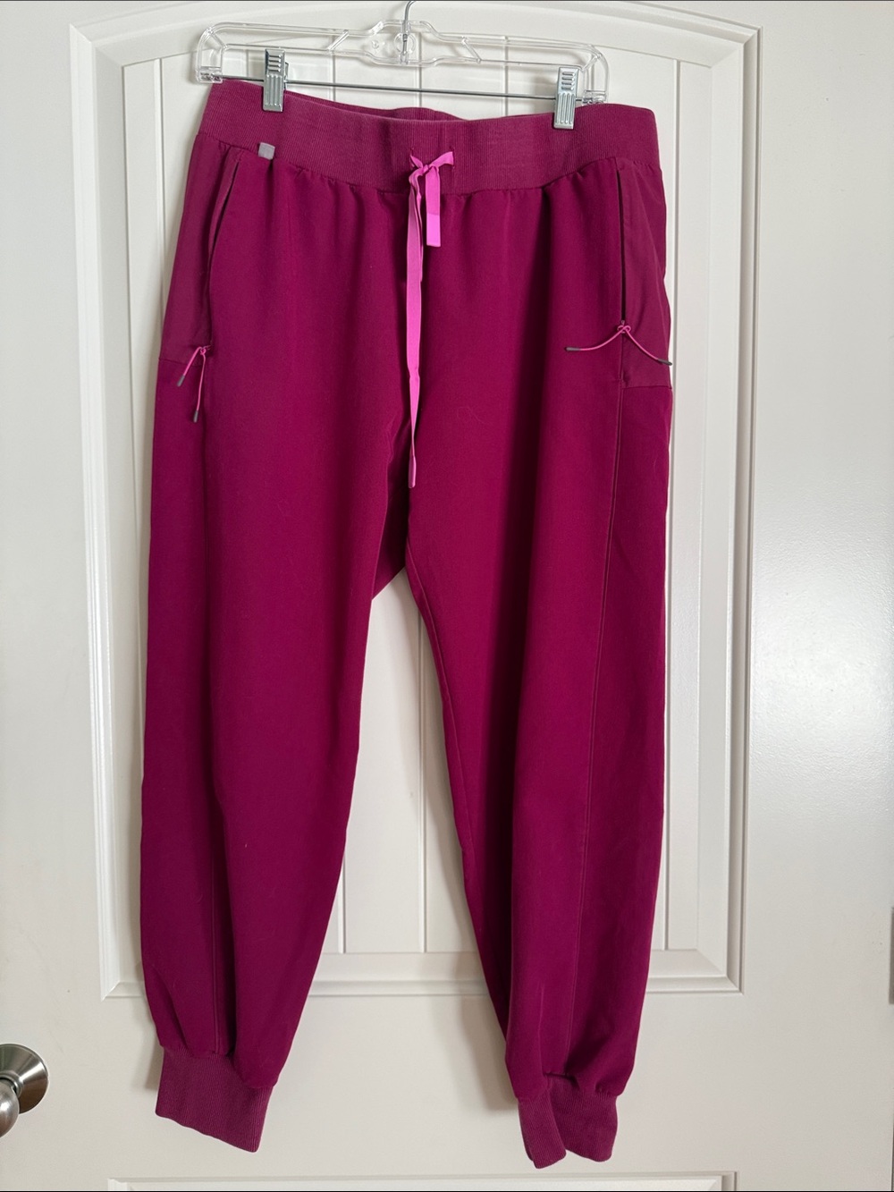 Figs Dark Magenta Drawstring Jogger Pants